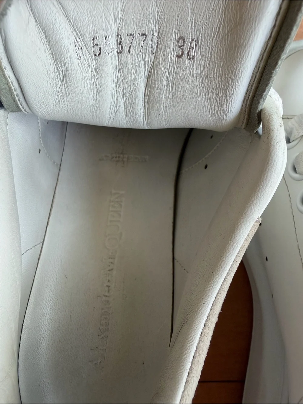 Alexander McQueen White Leather Platform Sneakers - Picture 9 of 9